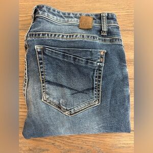 BKE‎ Blue Ankle Skinny Jeans with Distressed Details Size 27